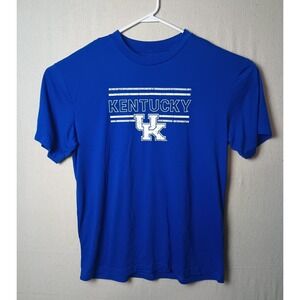 University of Kentucky Wildcats Sports T-Shirt Top Blue Size Large Short Sleeve‎